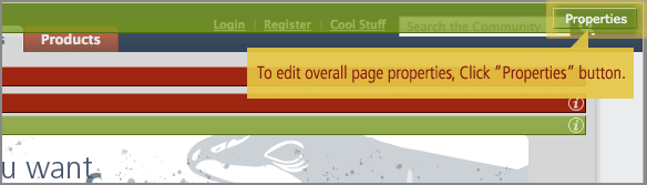 Edit page properties step 1